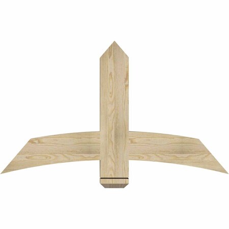 Ekena Millwork Bellingham Rough Sawn Timber Gable Bracket, Douglas Fir, 48"W x 28"H x 4"D x 6"F, 14/12 Pitch GBW048X28X0406BEL00RDF